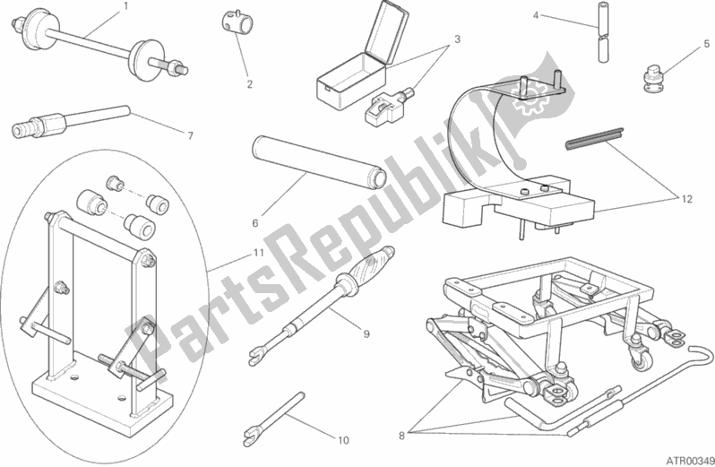 Toutes les pièces pour le Outils De Service D'atelier, Châssis du Ducati Scrambler Street Classic Thailand USA 803 2018